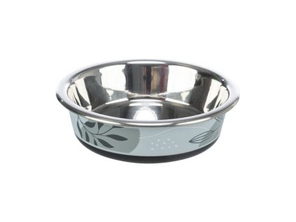 Nerezová miska pro kočky 0,2 l, ø12 cm se vzorem modrošedá