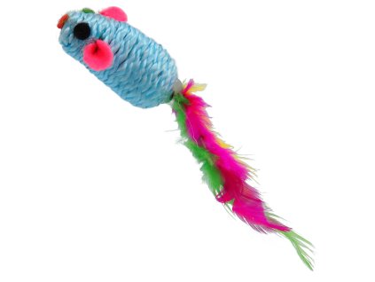 0203966 hracky magic cat myska bavlnena s pirky 6 cm 80ks