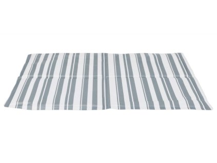Chladící podložka pro zvířata, proužkovaná, bílo/šedá 50 x 40cm