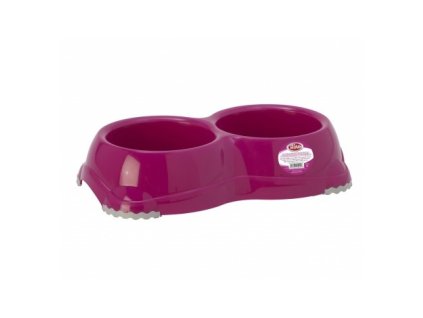 Dvojmiska plastová 2x330ml růžová