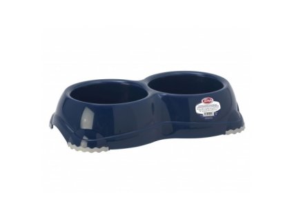 Dvojmiska plastová 2x330ml modrá