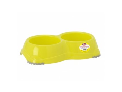 Dvojmiska plastová 2x330ml žlutá