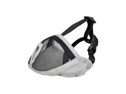 Náhubek pro krátkonosá plemena, polyester S , 23 cm, šedý (Velikost S-M)