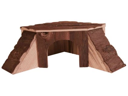 Dřevěný domek rohový THORDIS (Rozměr 21 x 7 x 19cm)