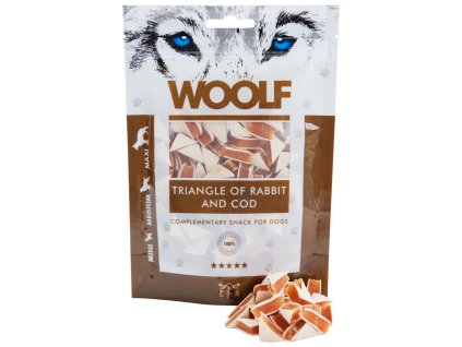 Woolf Triangle of Rabbit and Cod 100 g  - pamlsky pro psy
