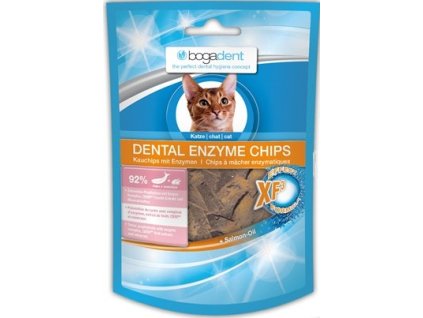 BOGAR bogadent DENTAL ENZYME CHIPS FISH, kočka, 50 g zubní péče
