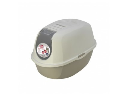 Kočičí toaleta s krytem šedá