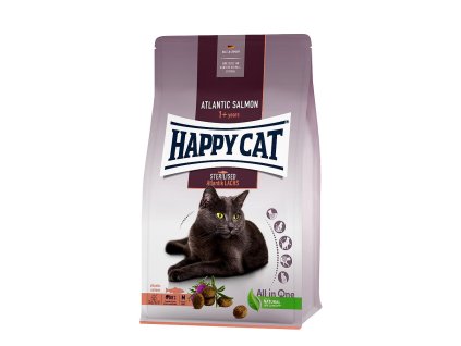 Happy Cat Sterilised Atlantik-Lachs / Losos (Hmotnost 10 kg)