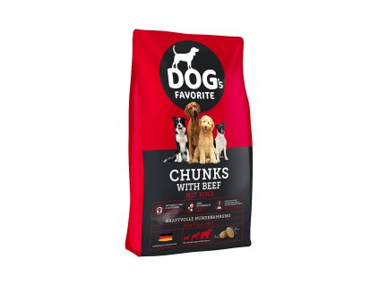 132160 dogs favorit chunks with beef 15 kg