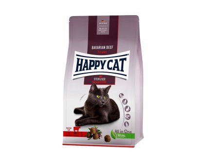 Happy Cat Sterilised Voralpen-Rind / Hovězí (Hmotnost 10 kg)
