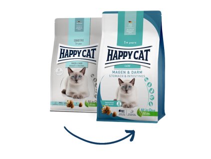 Happy Cat Sensitive Magen & Darm / Žaludek & střeva (Hmotnost 4 kg)