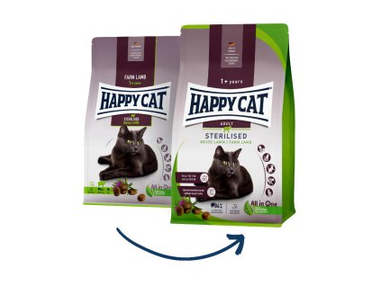 Happy Cat Sterilised Weide-Lamm / Jehnečí (Hmotnost 10 kg)