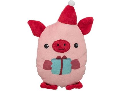 132991 xmas pig prasatko 19 cm hracka pro psy bez zvuku plys