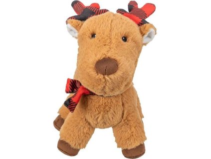 132907 xmas reideer vanocni sob plysova hracka pro psy 29 cm
