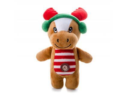 133048 plysovy sob x mas 23 cm plysova piskaci vanocni hracka pro psy