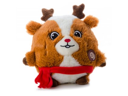 133045 plysova koule sob x mas 19 cm plysova piskaci vanocni hracka pro psy