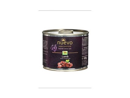 Nuevo kočka Senior Jehněčí s brusinkami konz. 200 g habeo.cz konzerva konzervička pro kočku pro kočky