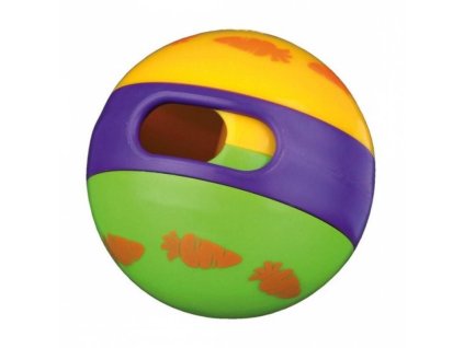 Míč na pamlsky s mrkvičkami pro hlodavce 6cm