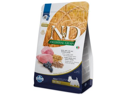 79005 1 krmivo n d dog adult mini ancestral grain lamb spelt oats blueberry 2 5kg