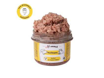 137623 all animals kockopes sklo kure ve vlastni stave 200g