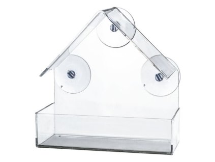 136126 krmitko pro ptaky na okenni tabuli 225 ml 15 6 15 cm transparentni