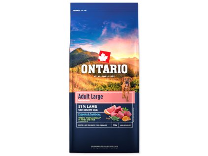 136726 nove krmivo ontario adult large lamb brown rice 12kg