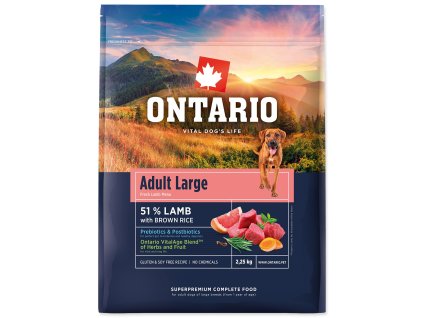 136729 nove krmivo ontario adult large lamb brown rice 2 25kg