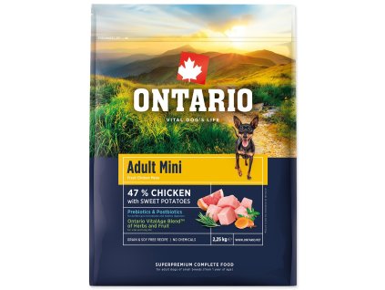 136798 nove krmivo ontario adult mini chicken sweet potatoes 2 25kg