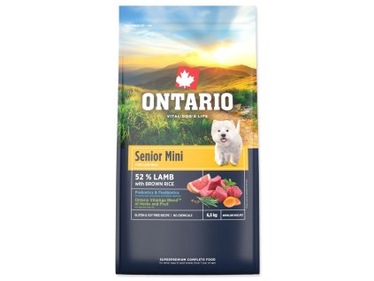 136834 nove krmivo ontario senior mini lamb brown rice 6 5kg
