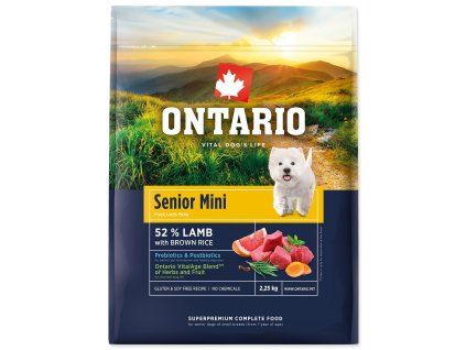 136837 nove krmivo ontario senior mini lamb brown rice 2 25kg