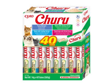137857 churu cat box tuna seafood variety 40x14g
