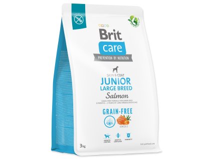 123644 brit care dog grain free junior large breed 3kg