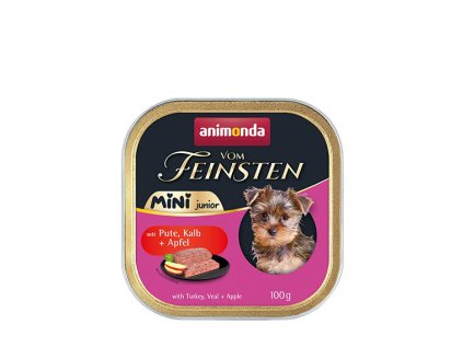138631 animonda pastika vom feinsten mini junior kruta teleci jablko pro psy 100 g