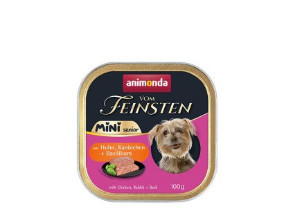 138637 animonda pastika vom feinsten mini senior kure kralik bazalka pro psy 100 g