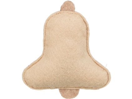 139762 vanocni zvonecek s catnipem 9 5 cm filc bezova