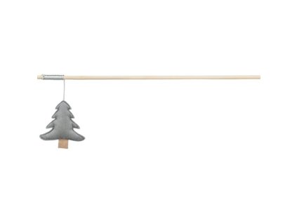 139480 vanocni hraci prut se stromkem a catnipem 48 cm filc drevo seda