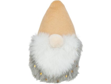 139783 vanocni skritek s catnipem 10 cm plys bezova seda bila