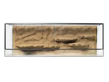 Skleněné terárium 90x40x40 s 3D pozadím (3D pozadí Žluté s výstupkem)