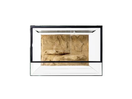 Skleněné terárium 60x40x40 s 3D pozadím (3D pozadí Žluté s výstupkem)