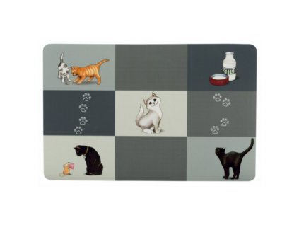 Prostírání Patchwork kočka 44 x 28 cm šedé