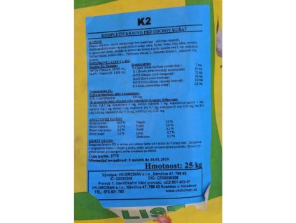 K2 sypká - 4.-9. týden 25kg