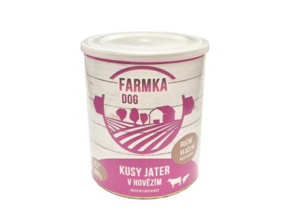 FARMKA DOG kusy jater v hovězím 800g