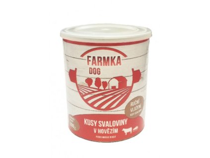 FARMKA DOG kusy svaloviny v hovězím 800 g