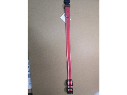 Obojek popruh plastová spona DOLEŽEL č.4 červená reflexní