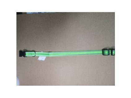 Obojek popruh plastová spona DOLEŽEL č.4 zelená reflexní