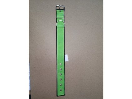 Obojek popruh DOLEŽEL kovová přezka polstrovaný 50cm zelená