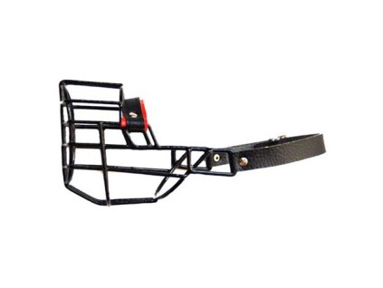 Náhubek černý - gumoplast / barex kníráč malý fena