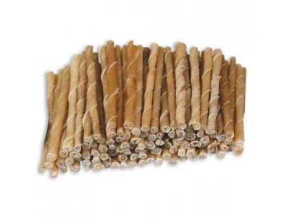 Tyčinky z hovězí kůže 13cm přírodní kroucené  (100ks)