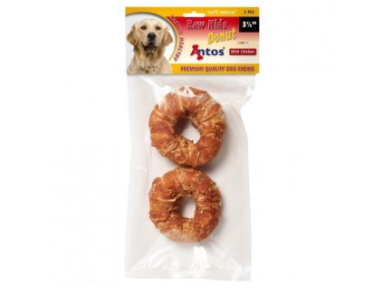Donut z hovězí kůže s kuřecím masem 2ks
