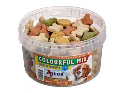 Antos sušenky barevný mix 1kg dóza
